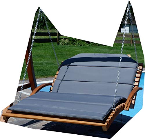 ALEOS. AS-S Hängeliege Doppelliege Hollywoodliege aus Holz Lärche Macao-Lounger (ohne Gestell) – Bild 4