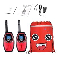 ONFAON Boys Toys Gift for Kids, Walkie Talkies for Kids Rechargeable Walky Talky with Automatic Battery Save,Range Up to 3 Miles for Camping,Hiking,Fishing,Outdoor Activities (Red)