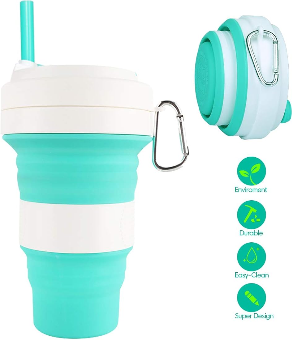 Collapsible Silicone Cup Idealife Drinking Cup Foldable Cup with 3 Adjustable