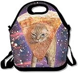 Galaxy Funny Pizza Cat Lunch Bag Lunch Tote Lunch Box Handbag For Boys Girls Adults