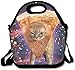 Galaxy Funny Pizza Cat Lunch Bag Lunch Tote Lunch Box Handbag For Boys Girls Adults