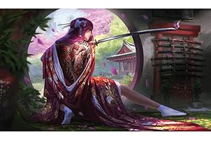 Fantasy North - Butterfly - TCG Trading Card Game Playmat and Mouse Pad - 24 x 14 inches - Perfect for Magic MTG Commander Pokemon Yugioh and Other Card Games