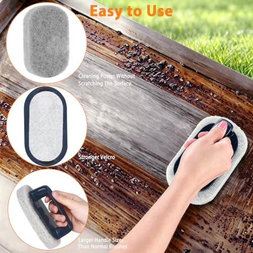 50 Pack Drip Pan Liners for Blackstone Griddle 36" 30" 28" 22" 17", a Cleaning Brush, Aluminum Disposable Grease Drip Cup Liners, Grease Catcher Trays,Griddle Accessories for Outdoor Cooking