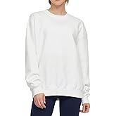 THE GYM PEOPLE Womens' Fleece Crewneck Loose fit Soft Oversized Pullover Sweatshirt