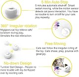 Migipaws Interactive Cat Toy Butterfly & Feather Kitten Toy with Auto Spinning view 3