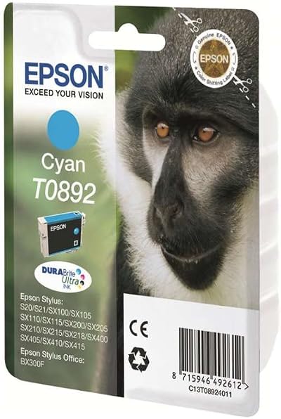 Epson T0892 Cyan Ink Cartridge DuraBrite Ultra Genuine