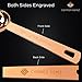 Copper Measuring Spoons Set of 6 - Sturdy and Lightweight, Round Shape. Copper-Plated Stainless Steel. Stylish Mirror Polished Finish. Includes Kitchen Conversions Chart. Gift Under 10 Dollars