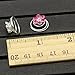 Newstarfactory Rhinestone Studded Collection Flower Spiral Hair Pin Pack of 12 (Hot Pink)