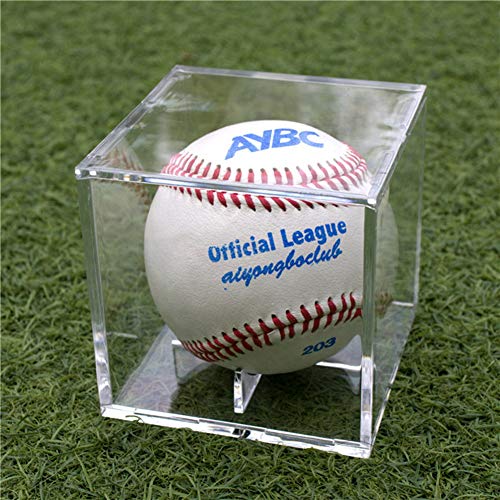 Ideal Swan Baseball Display Case, Acrylic Square Baseball Golf Tennis Ball Transparent Case Holder for Souvenir Storage Box Holder Protection Dust-Proof, Square - Thumbnail 3