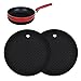 HardNok Silicone Pot Holder, Trivet Mat, Jar Opener. Flexible, Durable, Heat Resistant Mat, Set of Two (Black)