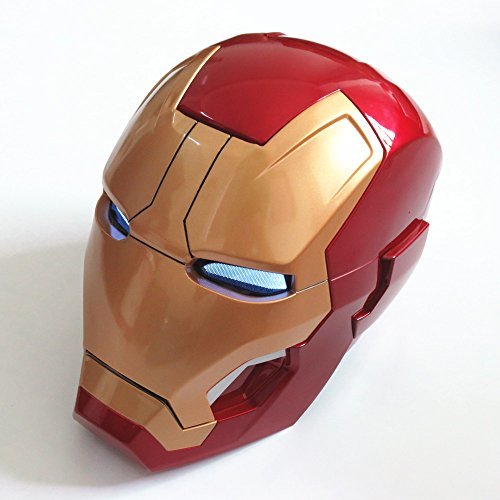 Manual 1:1 Full Scale Iron Man Wearable ABS Helmet Mark 42 Mark 43 MK42 MK43 Replica Cosplay 1:1 Helmet with LED Light