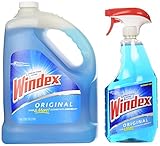 Windex Original Glass & More Cleaner Trigger Spray 946mL/1 Qt + Refill 1 Gallon