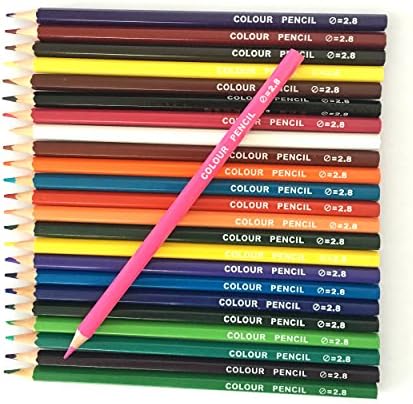 24 Count Colored Pencils for Adults Kids Pre-sharpened Drawing