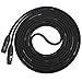 LyxPro 15 Feet XLR Microphone Cable Balanced Male to Female 3 Pin Mic Cord for Powered Speakers Audio Interface Professional Pro Audio Performance and Recording Devices - Black