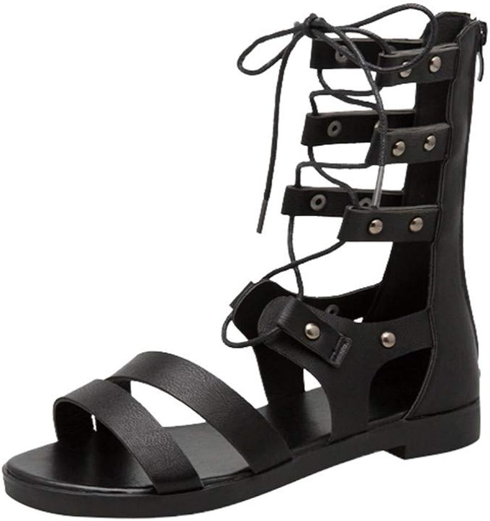 womens flat leather sandals uk