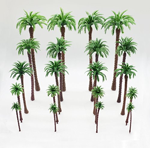 image for Hatisan 20Pcs Coconut Palm Model Trees/Scenery Model Plastic Artificia