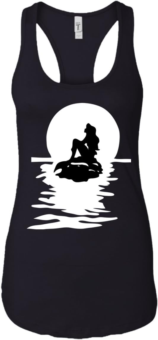 Mermaid Moon Fantasy Women's Racerback Tank Top Mermaid Gift Little Mermaid Ocean Beach Under Sea