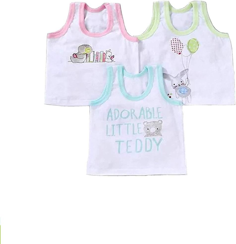 KIDZVILLA Newborn Baby Sleeveless Baniyan/Kids Baniyan/Cotton Vest for Kids Boys and Girls/Baby Sando Inner Wear Vest