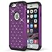 iPhone 6 Case, Pasonomi® Hybrid Stud Rhinestone Bling Armor Defender Case Cover for Apple iPhone 6 4.7 inch with Dazzling Diamond (Purple)