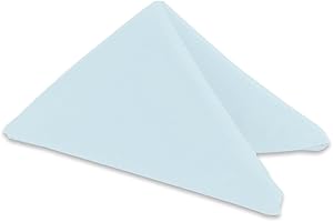 SPARKLES MAKE IT SPECIAL Leading Linens 50 pcs 17"x17" inch Polyester Cloth Napkin - Light Blue - Wedding Linen Restaurant Dinner Wedding Banquet Party - 19 Colors Available