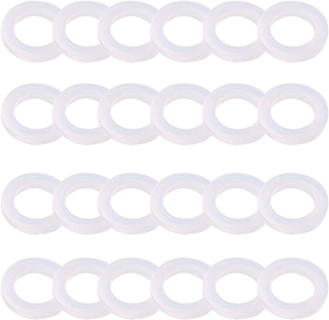 SDTC Tech24-Pack Leak Preventing Silicone Gaskets Shower Hose Washers for Standard 3/4 Inch Garden Hose Fittings (0.95" x 0.63" / OD x ID)