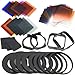 XCSourece 24pcs Full ND2/ND4/ND8/ND16 + Graduated G.ND2/G.ND4/G.ND8 Filters + All Colors Full & Graduated Filters + 9 PCS Adapter Ring（49mm,52mm,55mm,58mm,62mm,67mm,72mm,77mm,82mm） + 2 PCS Filter Holder + 2 PCS Lens Hood +3 PCS Cleaning Cloth for Cokin P Series LF141