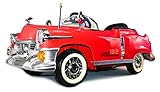 Classic 1912 Coupe Cruiser Children's Kid's Electric Powered Rechargeable Remote Control Ride On Car w/ MP3 Player, Control by Steering Wheel or by Remote Control (Red)