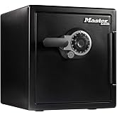 Master Lock Black Premium Fireproof and Waterproof Safe with Combination Dial, 1.23 cu-ft, STW123DUB