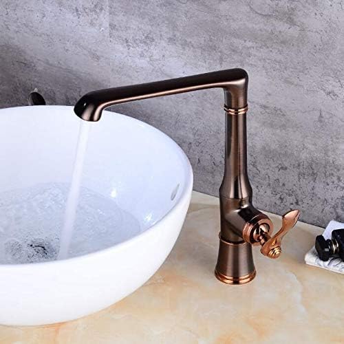 Baño grifo del fregadero de la cocina, creativa Negro 360 ° Giro a la