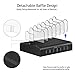 Kisreal USB Charging Station Smart 7-Port Desktop Charging Stand Organizer Compatible with iPhone, iPad, Tablets and Other USB-Charged Devices (B1)