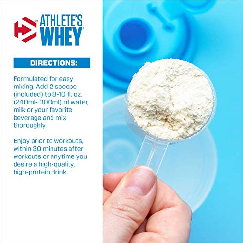Dymatize Athlete's Whey Protein Powder, 30g of Protein, 6.6g BCAAs