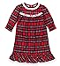 Little Me Little Girls' Christmas Pajamas -Red Plaid Nightgown