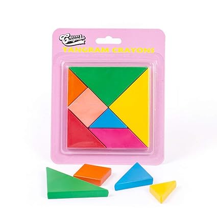 Adeeing Kids Nontoxic Painting Crayon Set Tangram Puzzle Toy for Art Supplies