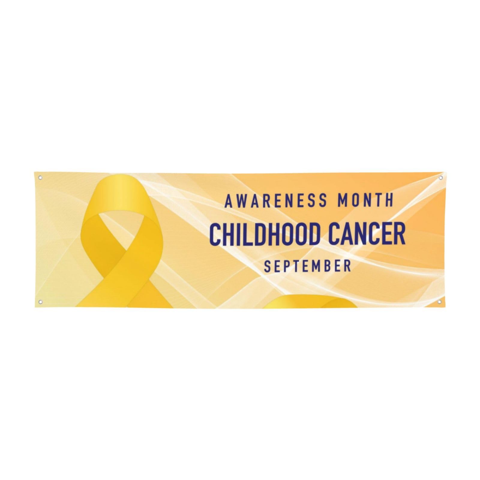 Photo 1 of Childhood Cancer Awareness Month Banner 24x71in Decorations Porch Yard Signs Tapestry Backdrops Party Decor Supplies Background Flag