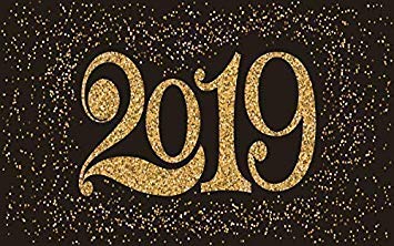 2019 Happy Year Black Blackboard Gold 2019 Back Amazon In