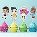 Jewels' Tour LOL Cake Topper, 24 Pcs LOL Cupcake Toppers Decorations Theme Party Supplies for 1st Birthday Baby Shower Single Side