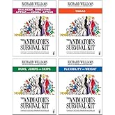 The Animator's Survival Kit 4 Books Collection Set By Richard Williams (Walks, Flexibility and Weight, Dialogue Directing Acting and Animal Action & Runs Jumps and Skips)
