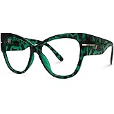 VOOGLAM Oversize Cateye Blue Light Glasses for Women Anti Eyestrain Dry Eyes Computer Phone TV Eyewear Elektra