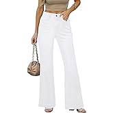 Metietila Wide Leg Jeans for Women Mid-Rise Stretchy Baggy Jeans Distressed Denim Pants Trendy