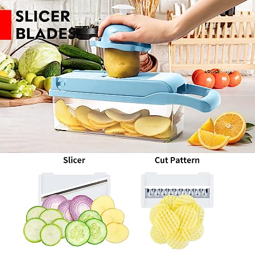Vegetable Chopper, Pro Onion Chopper, Multifunctional 13 In 1 Food
