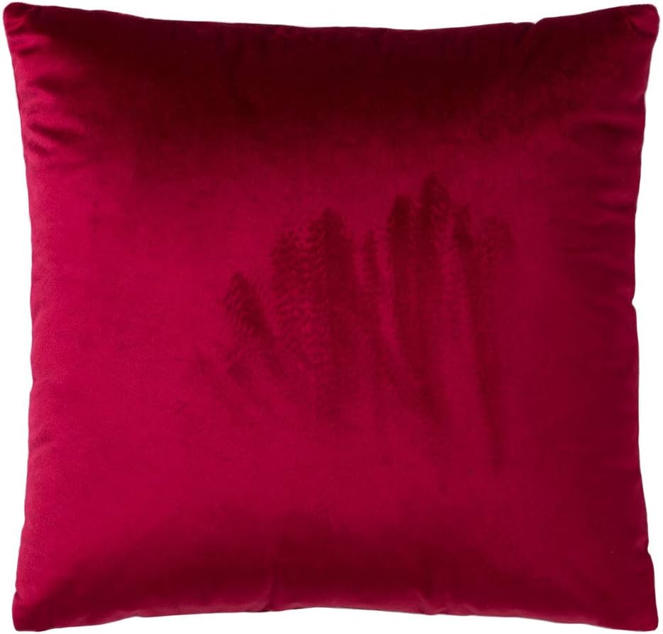 Pantaknot Pack of 2 Red Velvet Decorative Throw Pillow Covers Soft Cushion Case Home Décor, 18 x 18 Inch (Red)