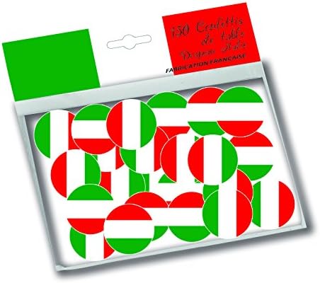 Deco Party UK Italian Flag Confetti 150pcs 1" diameter One Size'