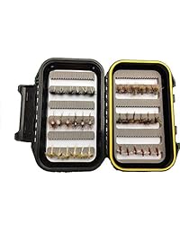 Dry Fly Assortment por Wild water, 36 vuela con pequeños Fly box