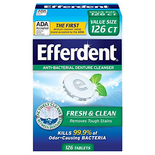 Efferdent Plus Mint Anti-Bacterial Denture Cleanser | 126 Tablets