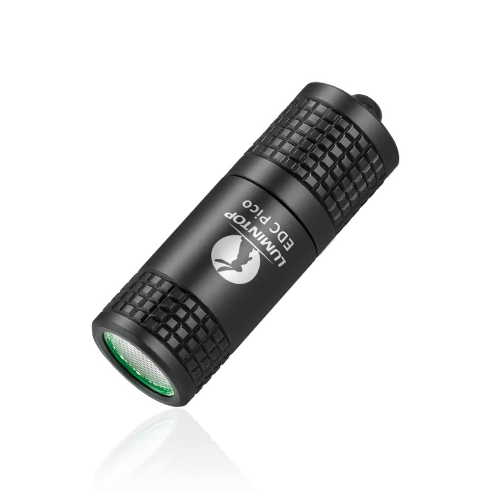 Mini Torch EDC , Keyring Torch Rechargeable, LED Flashlight LUMINTOP EDC Pico, Super Bright Micro Rechargeable with Built-in Battery and USB Cable (black)