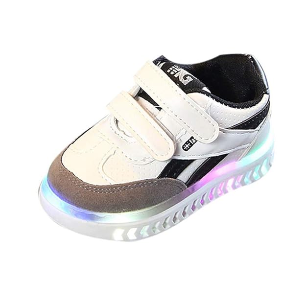 HoSayLike LED Leuchtende Baby Mädchen und Jungen Kleinkind Mode Stern Leuchtendes Kind Bunte helle Schuhe Kinder Schuhe mit L