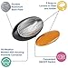 Lumitronics RV 12V Oval Porch Utility Light with On/Off Switch - Clear & Amber Lenses (Black)