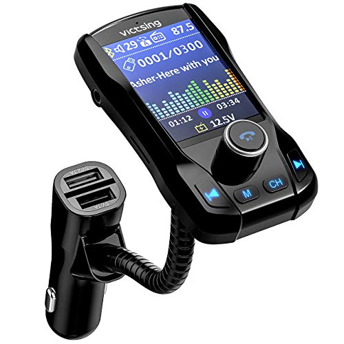 VicTsing 1.8" Color Display Bluetooth FM Transmitter