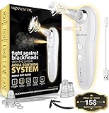 SKINVESTOR Pore Vacuum + Skin Humidifier 2-in-1 System | FREE BONUS 15$ Blackhead Tweezer | Blackhead Vacuum & Comedo Suction | Pore Minimizer | Microdermabrasion Kit | All Skin Types |