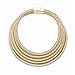 Fancy Love New Punk Wide Stretch Rope Gold Maxi Colar Chocker Necklace